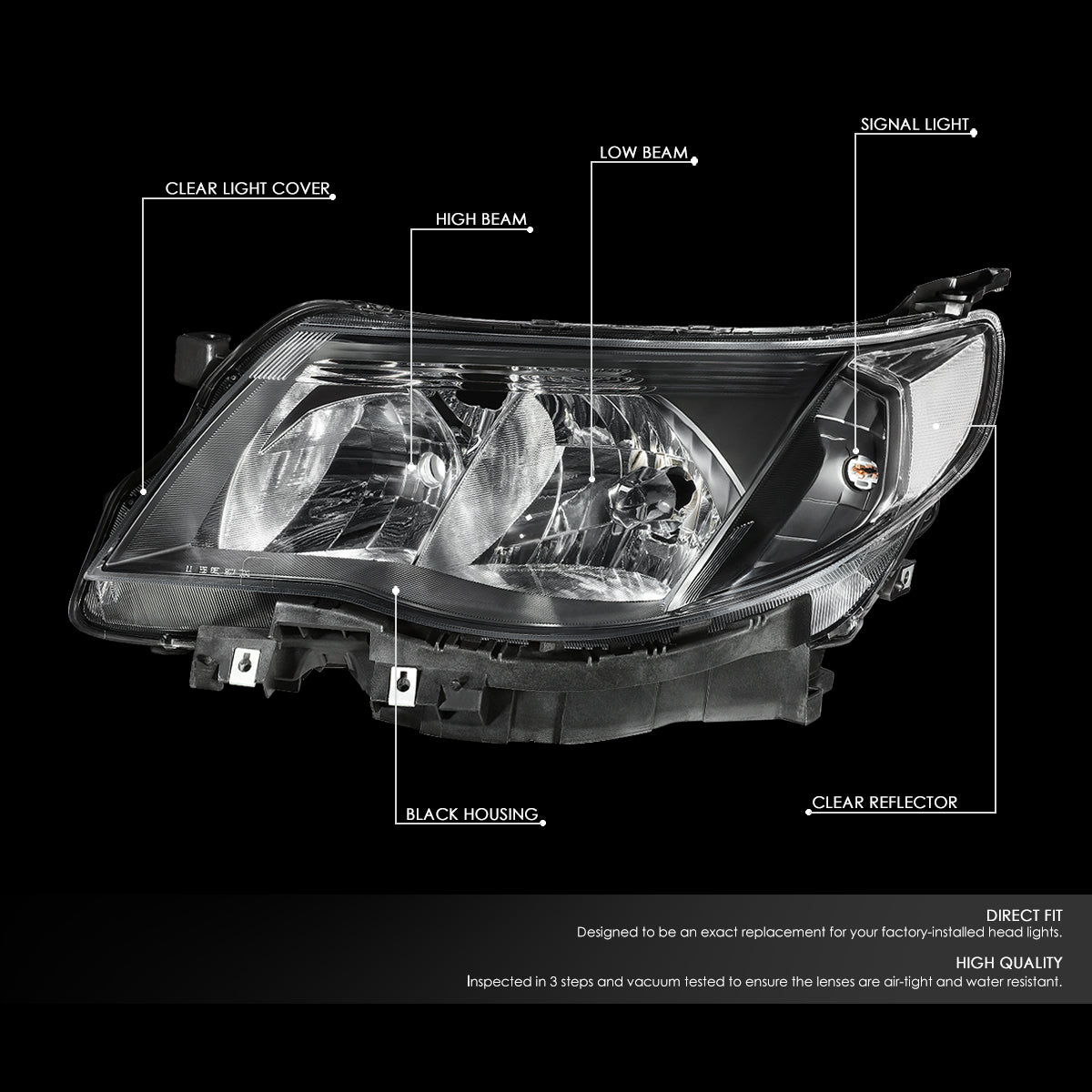 Factory Style Headlights <br>09-13 Subaru Forester