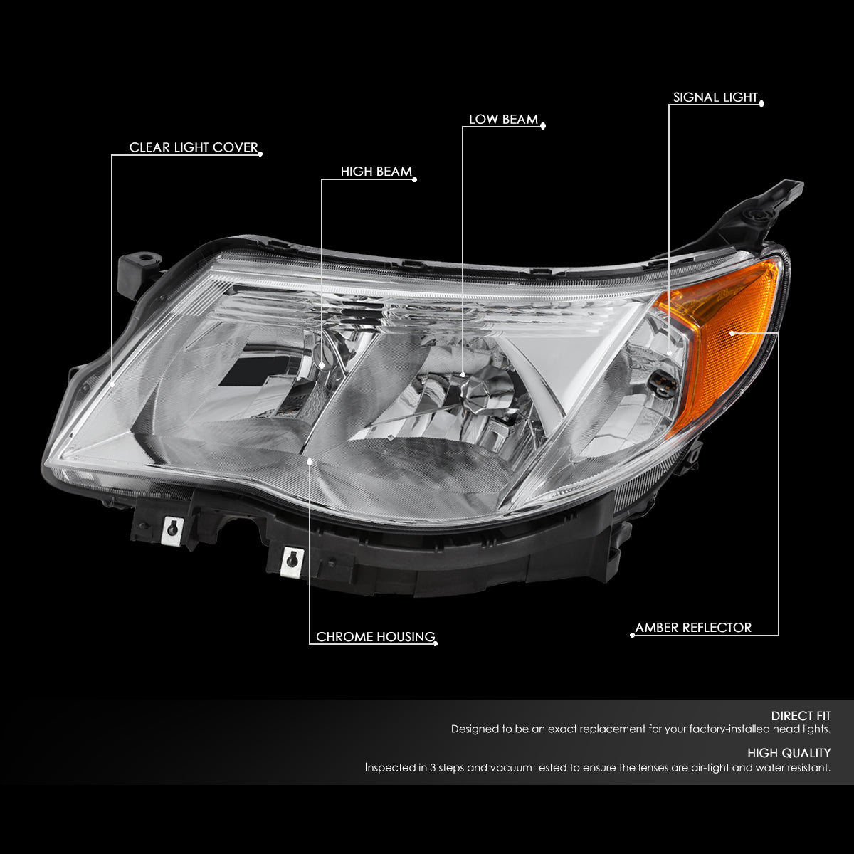 Factory Style Headlights <br>09-13 Subaru Forester