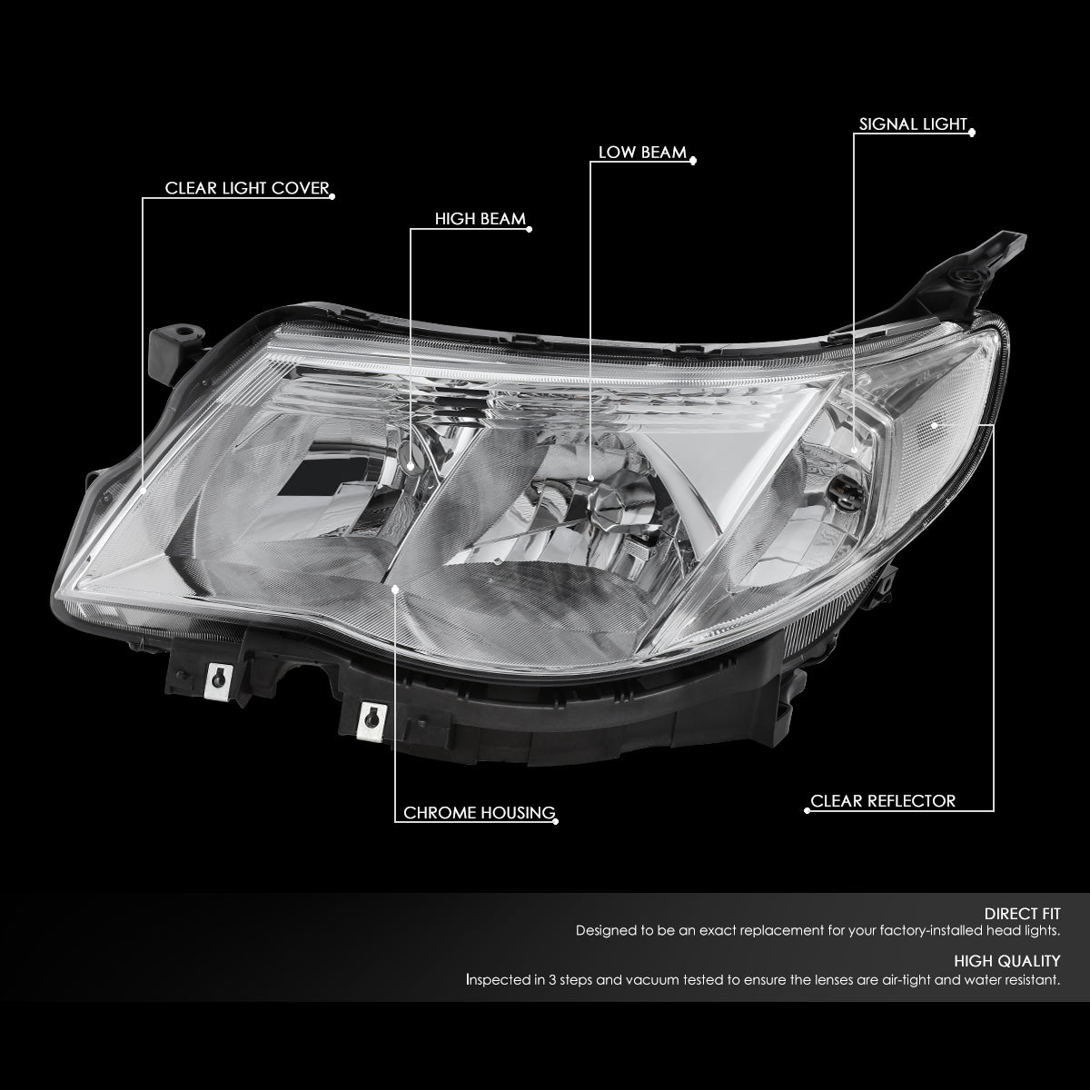 Factory Style Headlights <br>09-13 Subaru Forester