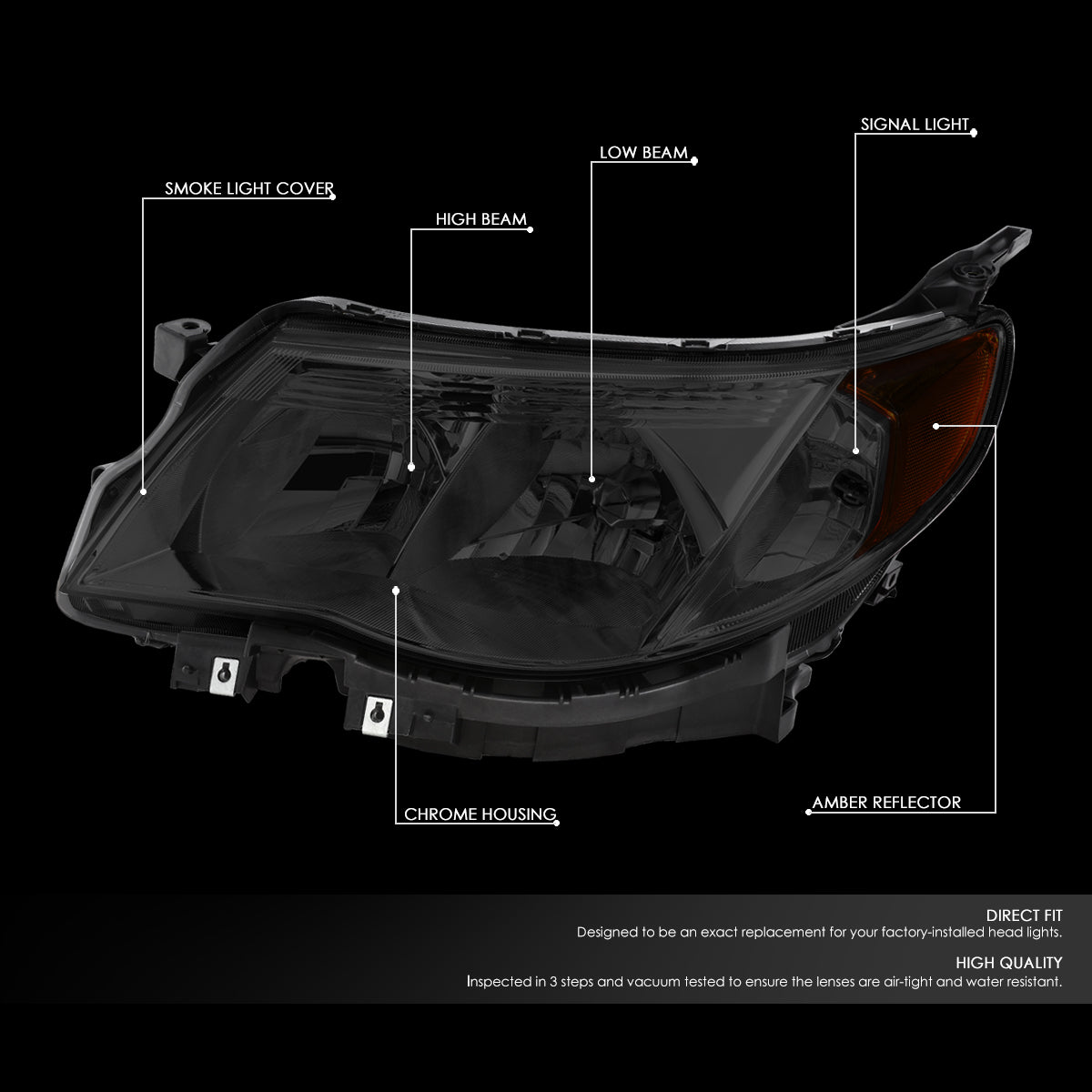 Factory Style Headlights <br>09-13 Subaru Forester