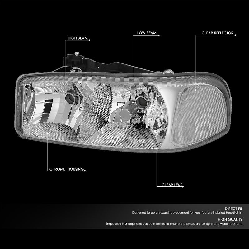 Factory Style Headlights <br>99-07 GMC Sierra/C3, Yukon XL 1500 2500