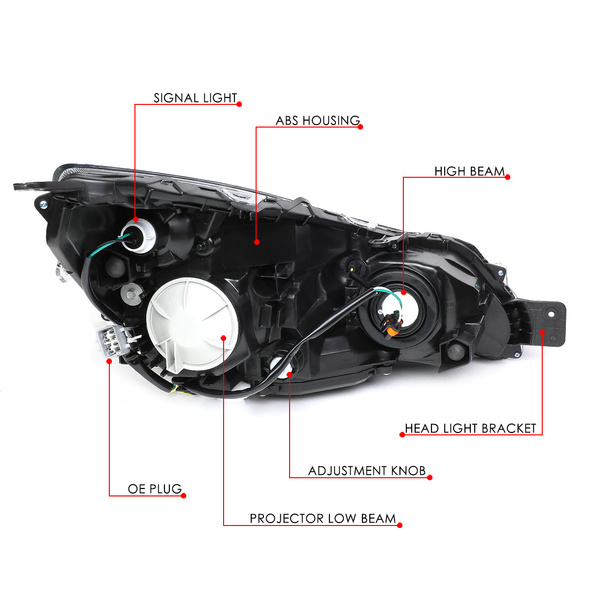 Factory Style Projector Headlights <br>10-14 Subaru Outback, Legacy