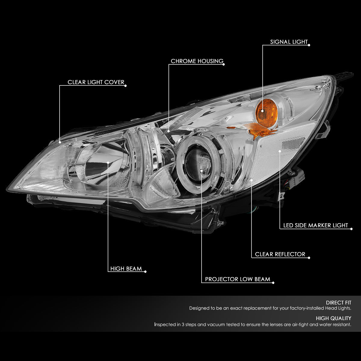 Factory Style Projector Headlights <br>10-14 Subaru Outback, Legacy