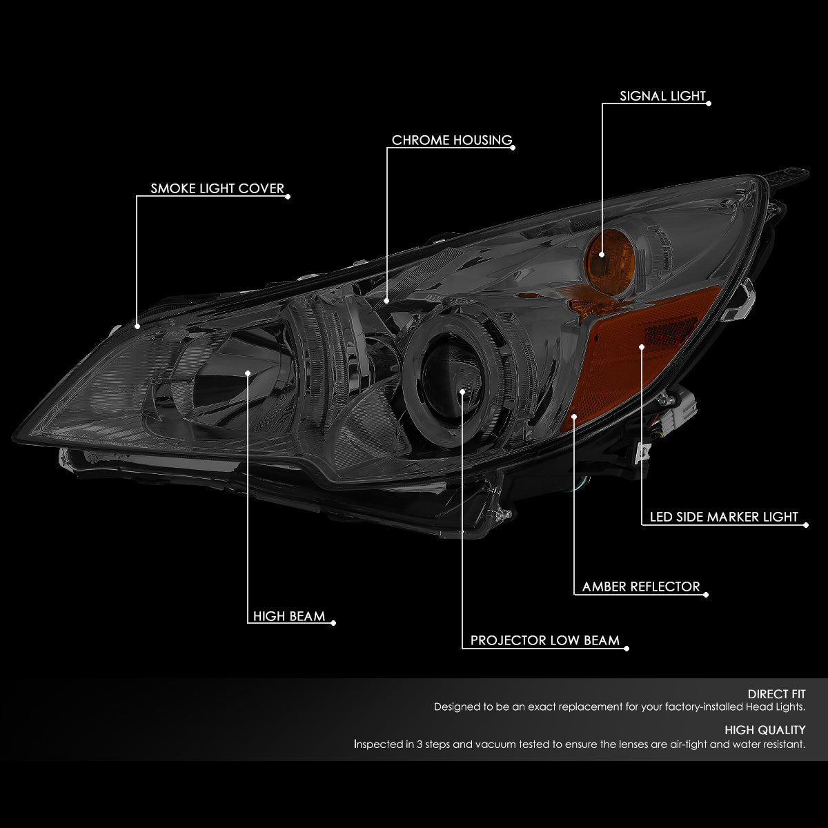 Factory Style Projector Headlights <br>10-14 Subaru Outback, Legacy