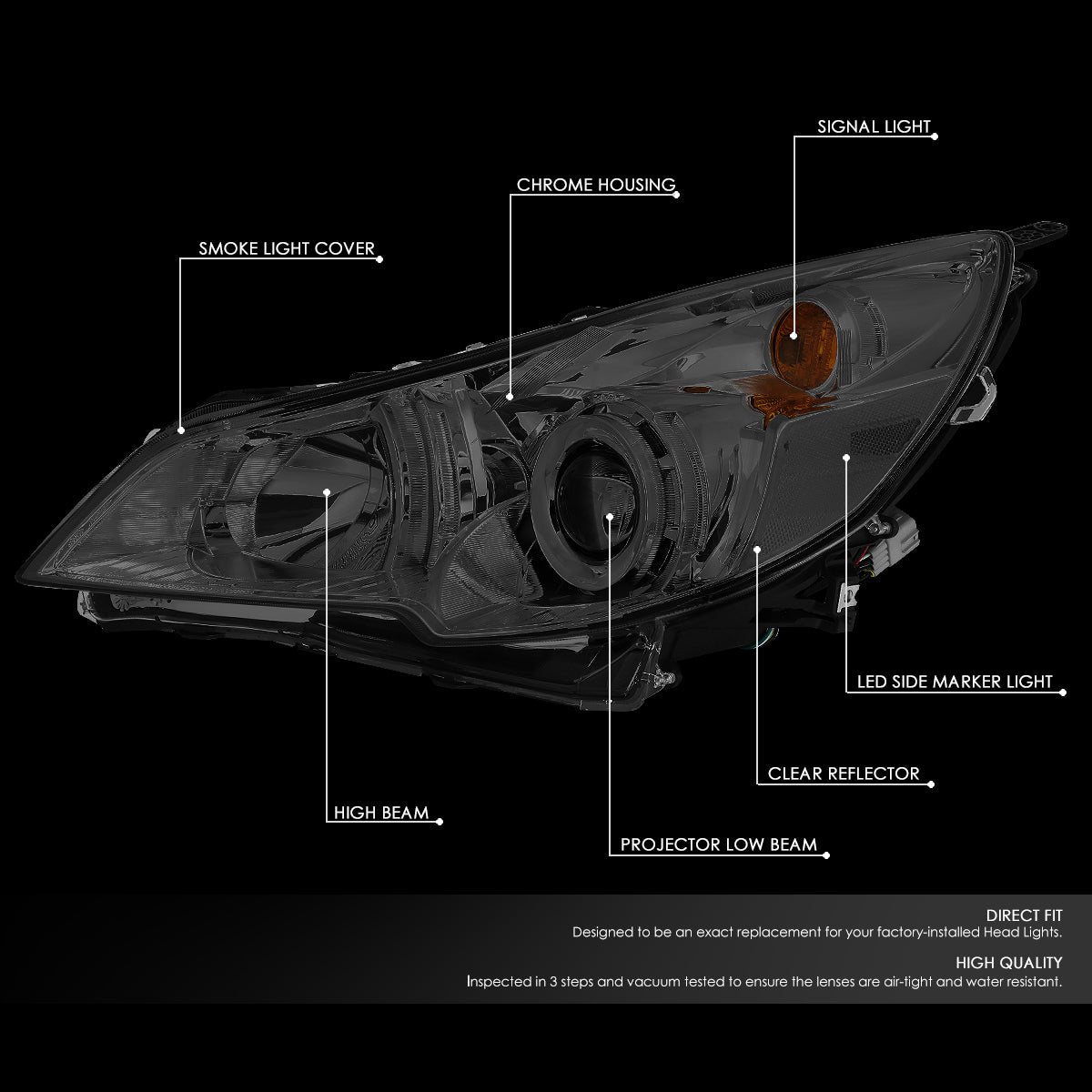 Factory Style Projector Headlights <br>10-14 Subaru Outback, Legacy