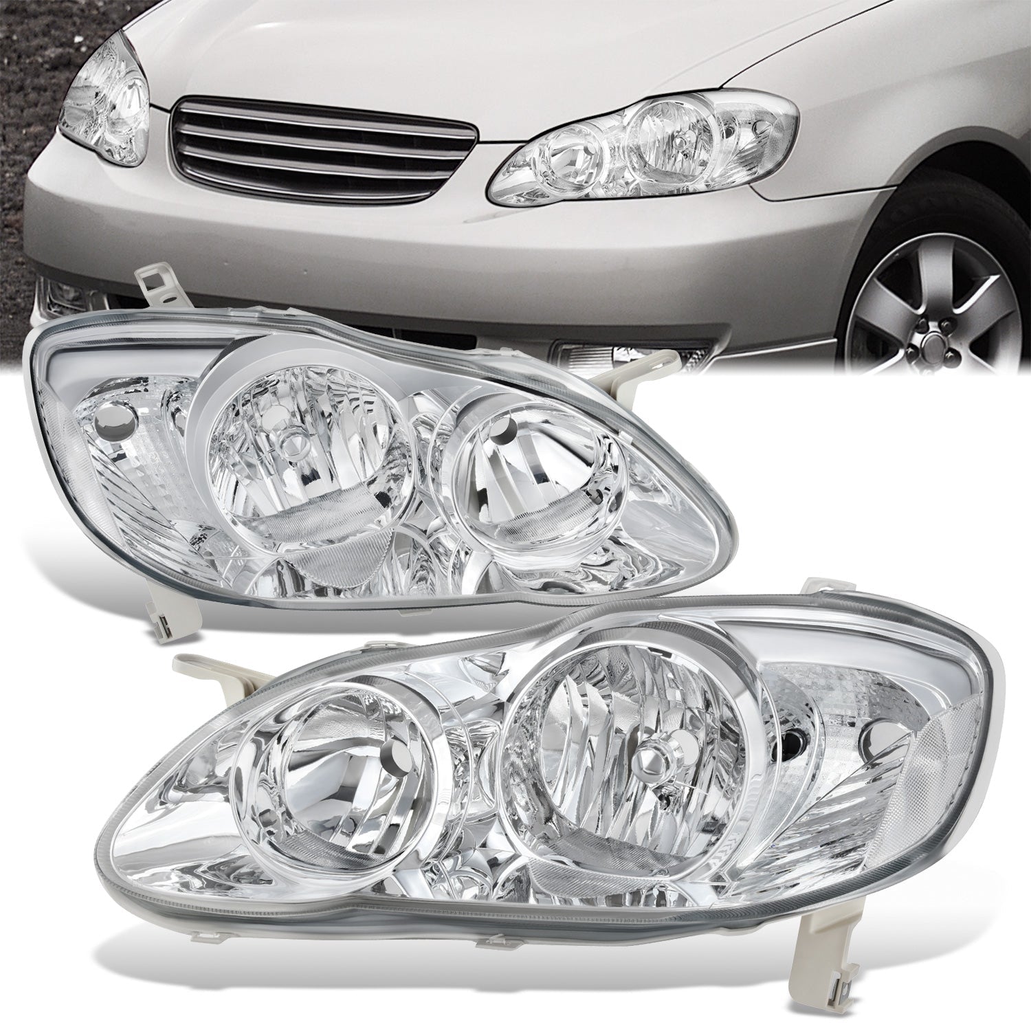 Factory Style Headlights <br>03-08 Toyota Corolla