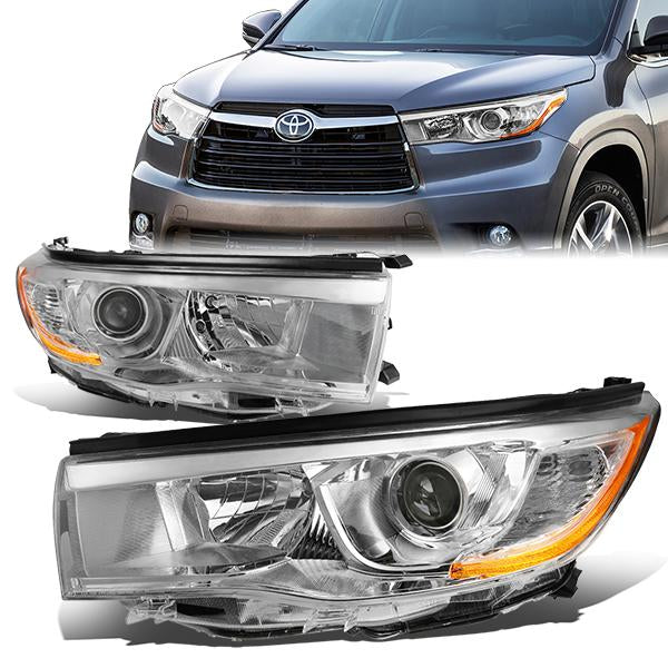 Factory Style Projector Headlights <br>14-16 Toyota Highlander