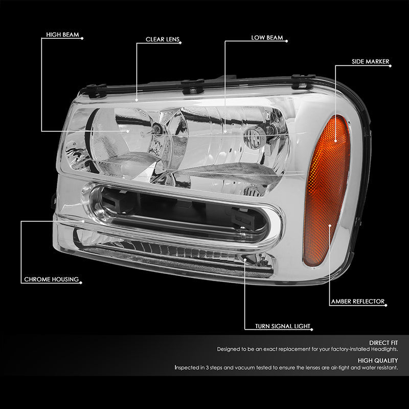 Factory Style Headlights <br>02-09 Chevy Trailblazer, 02-05 EXT