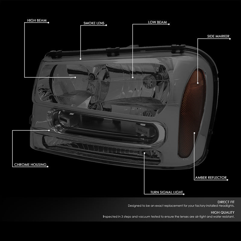 Factory Style Headlights <br>02-09 Chevy Trailblazer, 02-05 EXT