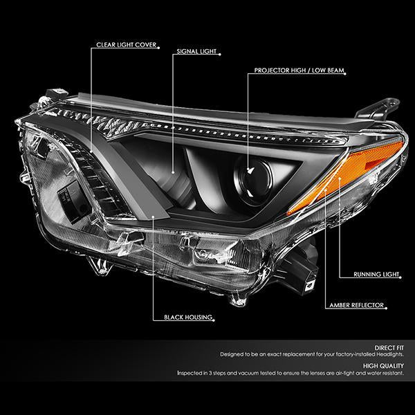 Factory Style Projector Headlights <br>16-18 Toyota RAV4