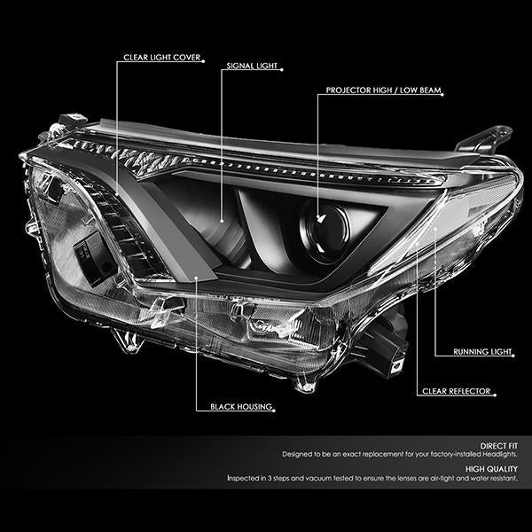 Factory Style Projector Headlights <br>16-18 Toyota RAV4