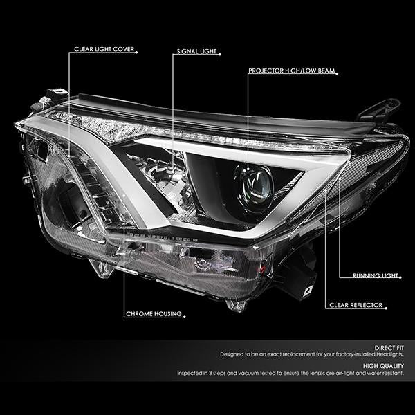 Factory Style Projector Headlights <br>16-18 Toyota RAV4