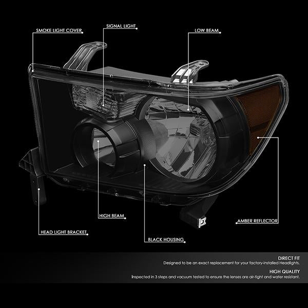 Factory Style Headlights <br>07-13 Toyota Tundra, 08-17 Sequoia