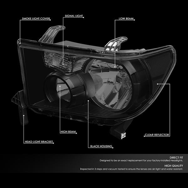 Factory Style Headlights <br>07-13 Toyota Tundra, 08-17 Sequoia