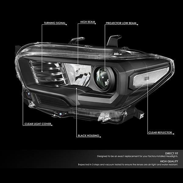 Factory Style Projector Headlights <br>16-18 Toyota Tacoma