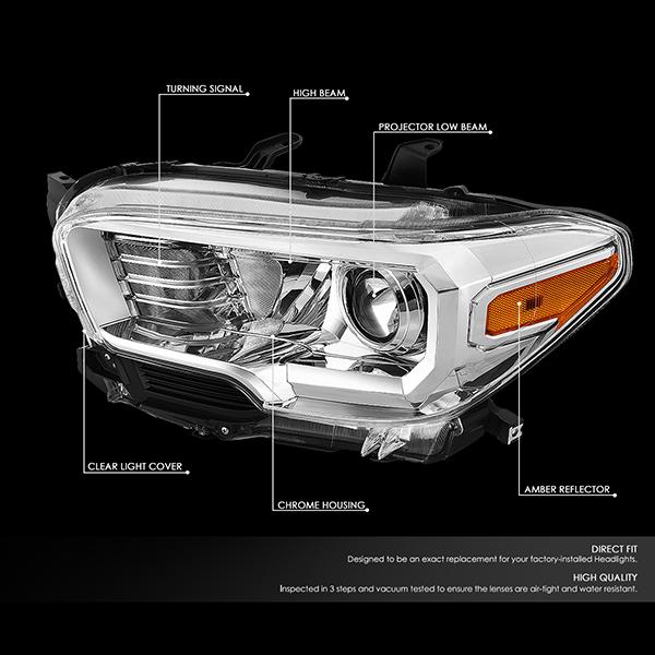 Factory Style Projector Headlights <br>16-18 Toyota Tacoma