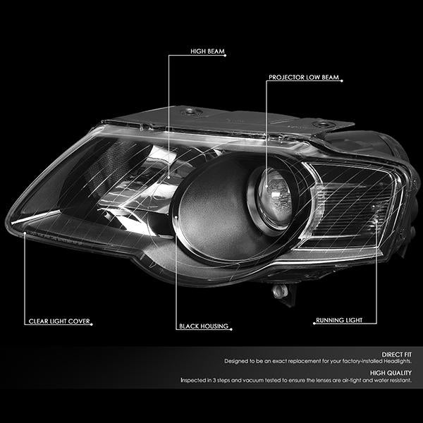 Factory Style Projector Headlights <br>06-10 Volkswagen Passat