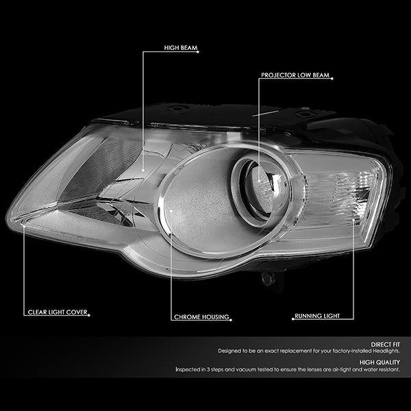 Factory Style Projector Headlights <br>06-10 Volkswagen Passat