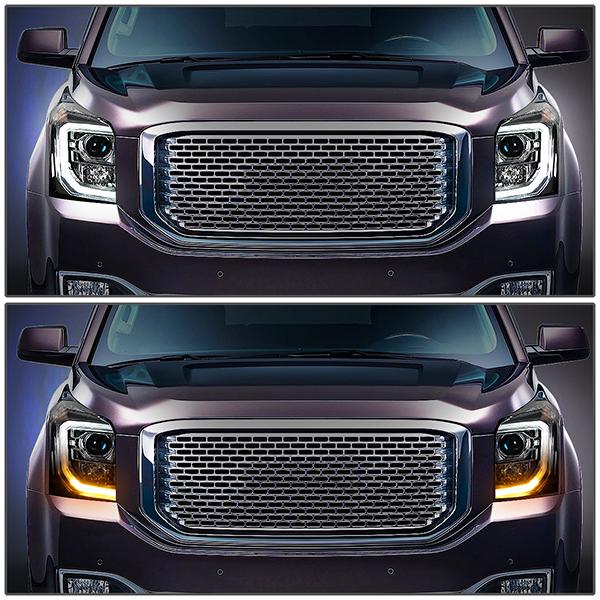 LED DRL Projector Headlights <br>15-20 GMC Yukon, XL