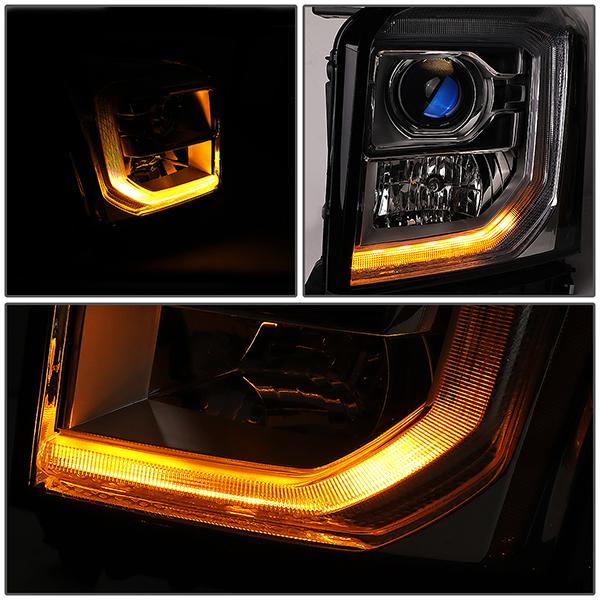 LED DRL Projector Headlights <br>15-20 GMC Yukon, XL