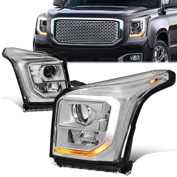 LED DRL Projector Headlights <br>15-20 GMC Yukon, XL