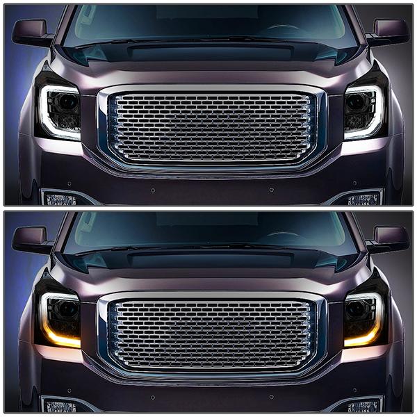 LED DRL Projector Headlights <br>15-20 GMC Yukon, XL