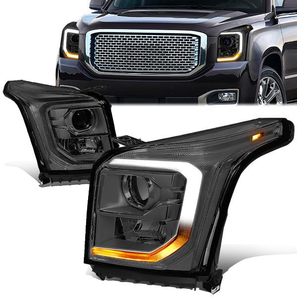 LED DRL Projector Headlights <br>15-20 GMC Yukon, XL