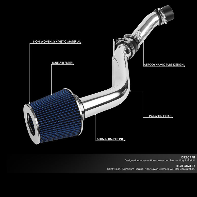 03-08 Hyundai Tiburon 2.7L V6 Aluminum Cold Air Intake w/Blue Cone Filter