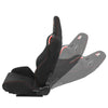 2Pcs Black Microfiber Leather Racing Bucket Seats w/Mount Brackets+Sliders