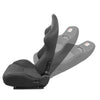 Pair of Microfiber Suede Style Fabric Reclinable Racing Seats