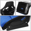 1-Piece Large Blue Cushion Fiber Glass Bucket Racing Seat - FRP-300-GEO-BL