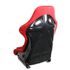 Pair Red Fiberglass Woven Fixed Back Bucket Racing Seats - FRP-300RD-X2