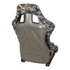 Grey Camo Fiberglass Vegan Satin Bucket Racing Seat - FRP-302-STORM