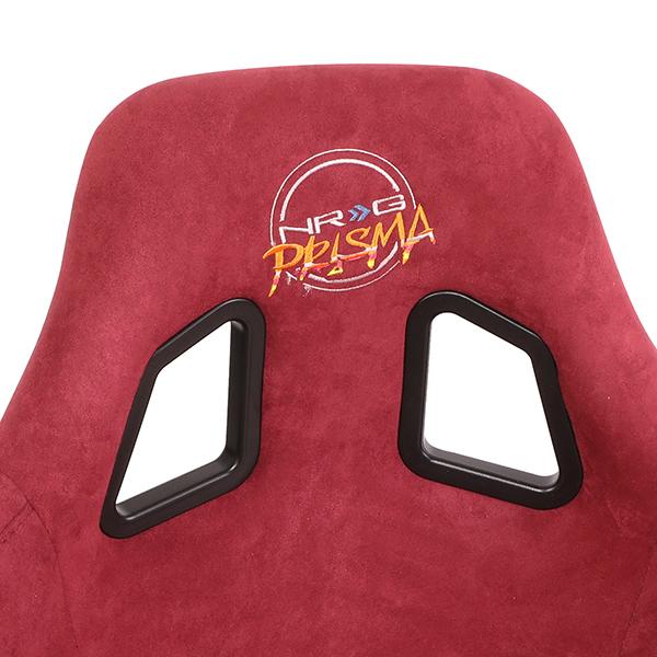1-Piece Large Maroon Alcantara Fabric Bucket Racing Seat - FRP-302MAR-PRISMA