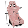 1-Piece Large Pink Alcantara Fabric Bucket Racing Seat - FRP-302PK-PRISMA