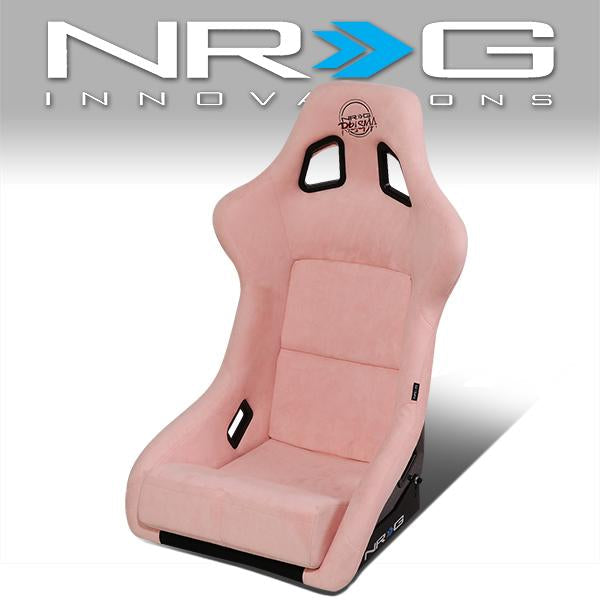 1-Piece Large Pink Alcantara Fabric Bucket Racing Seat - FRP-302PK-PRISMA