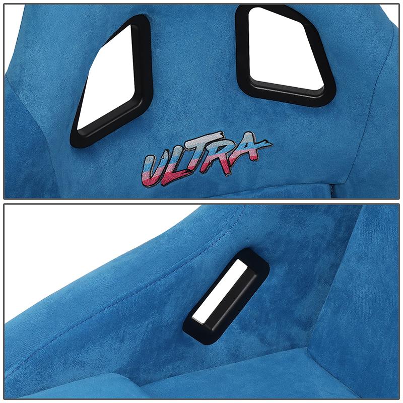 1 Piece Medium Alcantara Prisma Ultra Fixed Bucket Racing Seat - FRP-303BL-ULTRA