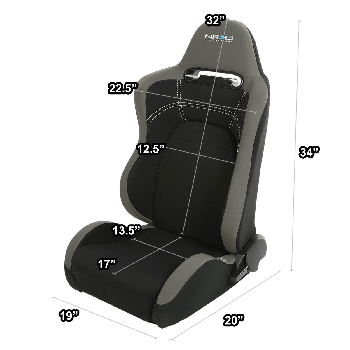 Pair Evo Style Full Reclinable Racing Seats - RSC-100