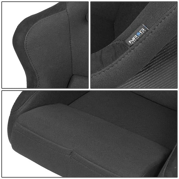 Carbon Fiber Back Fixed Position Bucket Racing Seat - RSC-302CF-BK