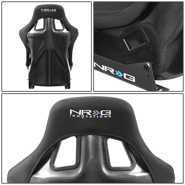 Siège Racing Bucket à position fixe et dossier en fibre de carbone - RSC-302CF-BK