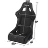 Carbon Fiber Back Fixed Position Bucket Racing Seat - RSC-302CF-BK