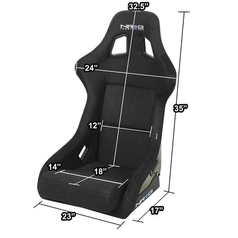 Carbon Fiber Back Fixed Position Bucket Racing Seat - RSC-302CF-GD