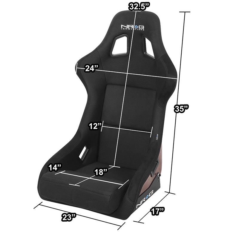 Siège Racing Bucket à position fixe et dossier en fibre de carbone - RSC-302CF-RD