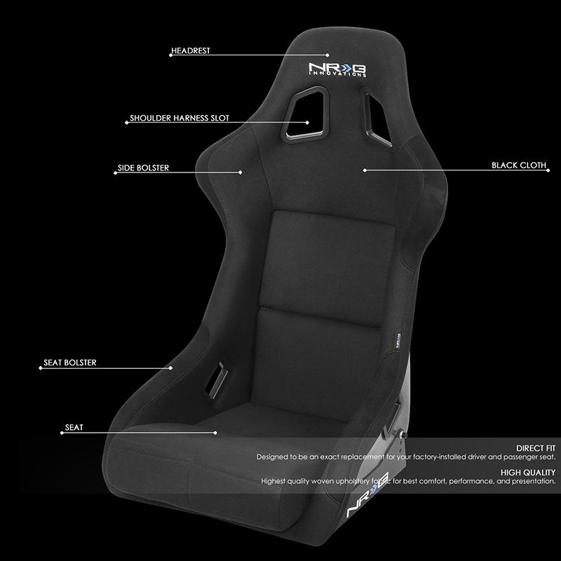 Siège Racing Bucket à position fixe et dossier en fibre de carbone - RSC-302CF-SL