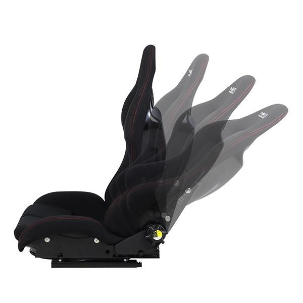 Reclinable Fabric Racing Seat w/Slider - RSC-400BK