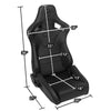 Pair Bucket Style Full Reclinable Racing Seats - RSC-750-L-R-BK-BK