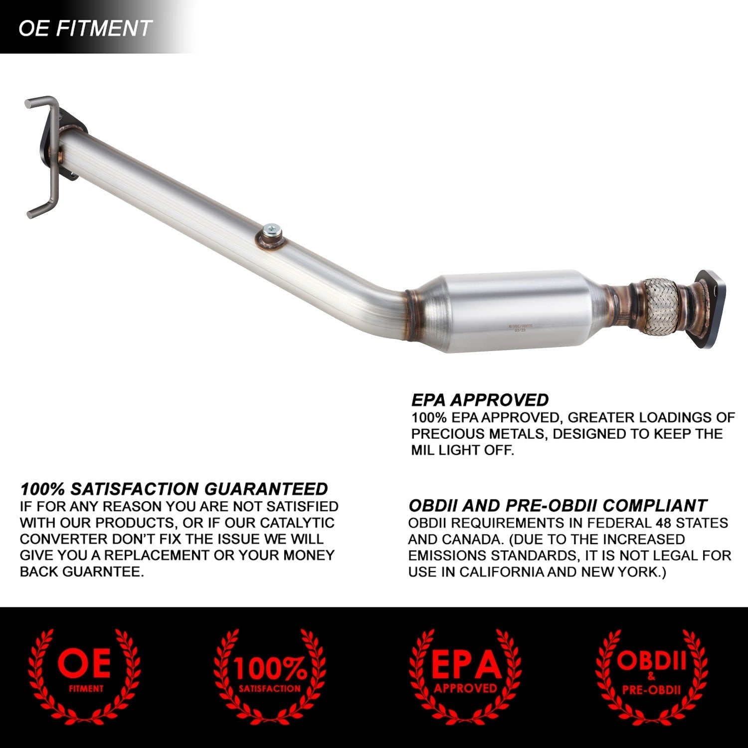 Factory Replacement Catalytic Converter <BR>06-11 Chevy Impala, 06-07 Monte 3.5L 3.9L