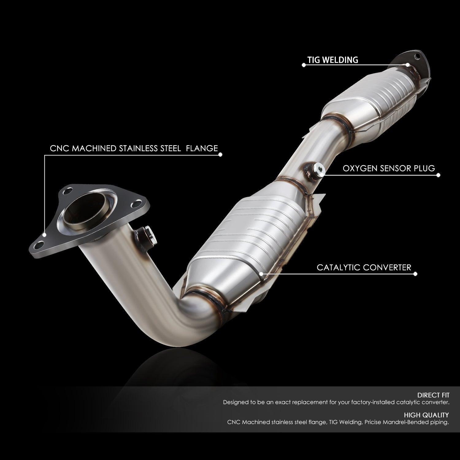 Factory Replacement Catalytic Converter <BR>07-19 Toyota Tundra, 08-18 Sequoia 4.6L 5.7L