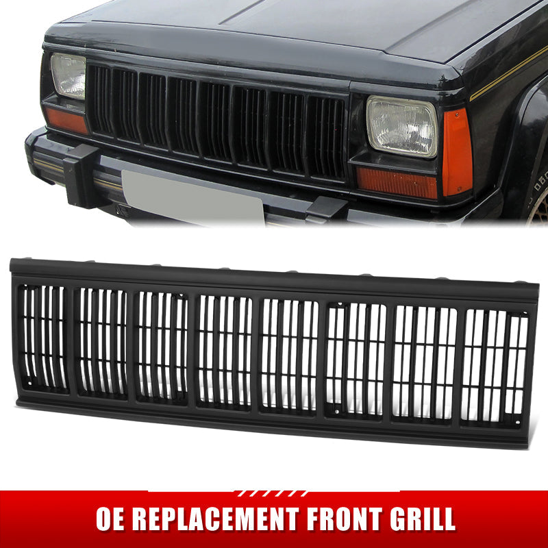 Factory Replacement Grille (Black) <br>91-96 Jeep Cherokee