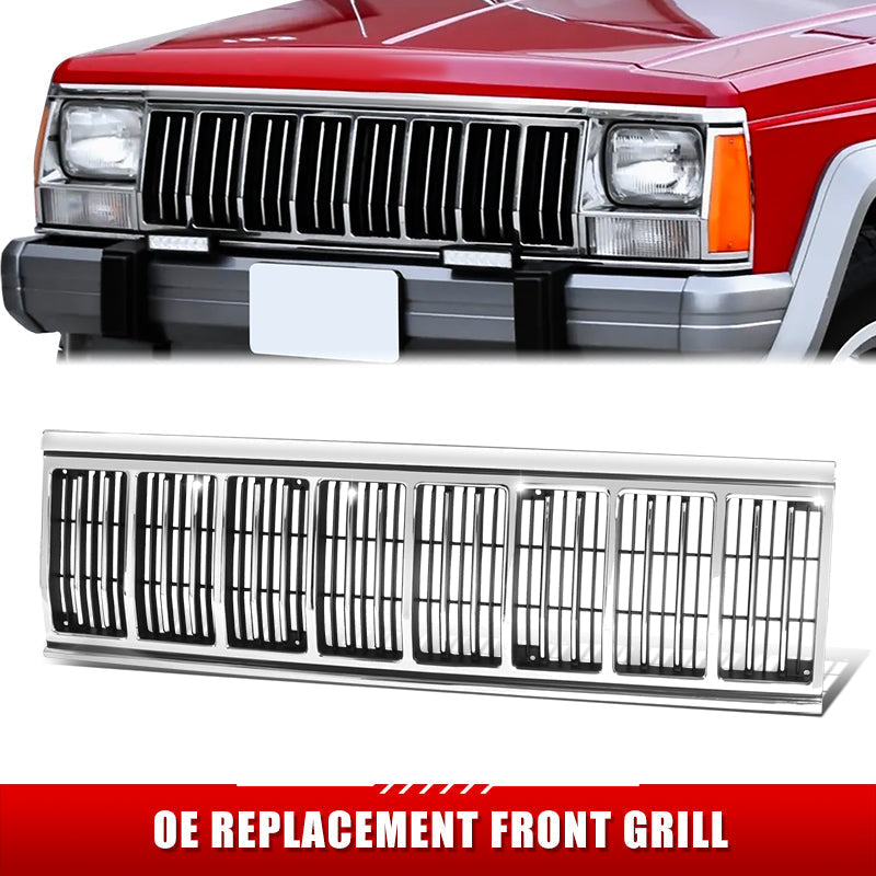 Factory Replacement Grille (Chrome) <br>91-96 Jeep Cherokee